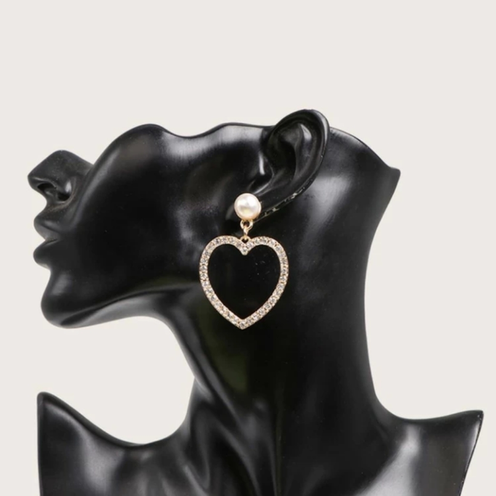 Gold Heart Earrings